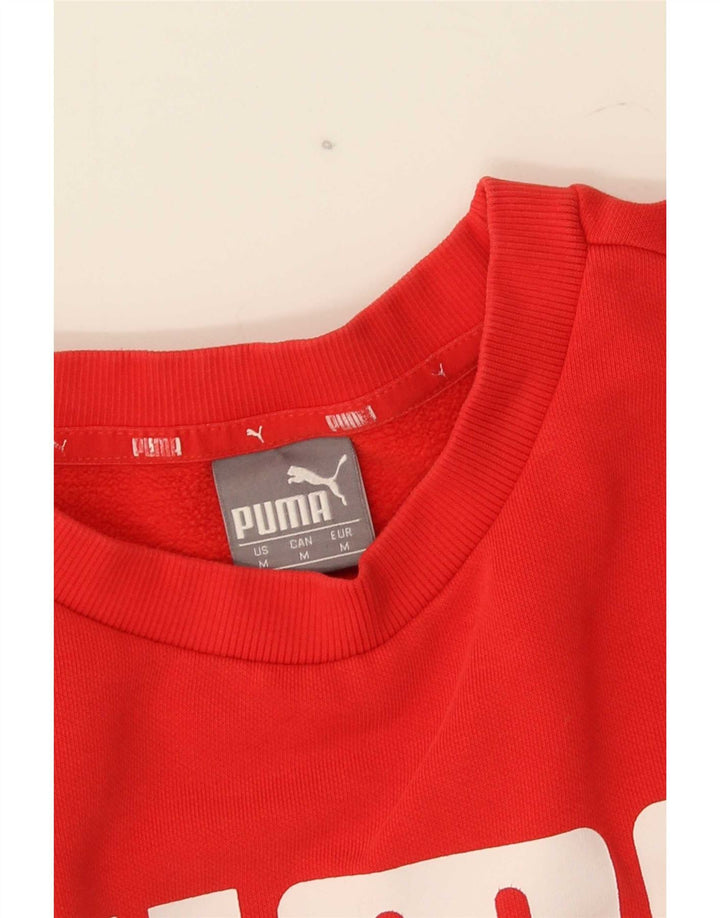 Felpa grafica da uomo Puma Maglione rosso medio
