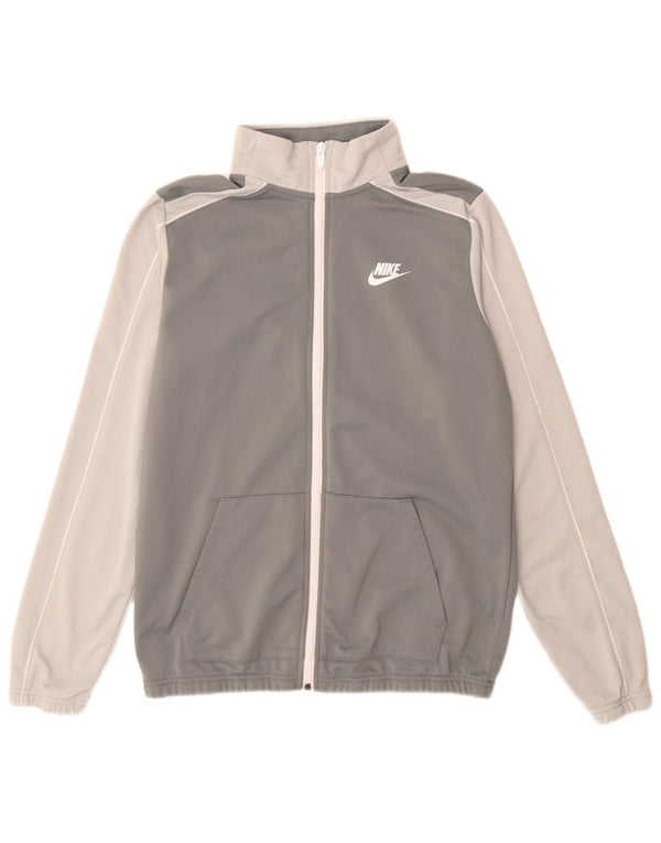 Giacca superiore della tuta da ragazzo Nike 13-14 anni XL Poliestere grigio