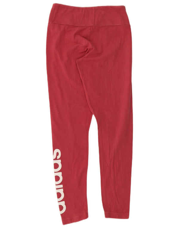 Leggings grafici da donna Adidas UK 8/10 Piccolo rosa