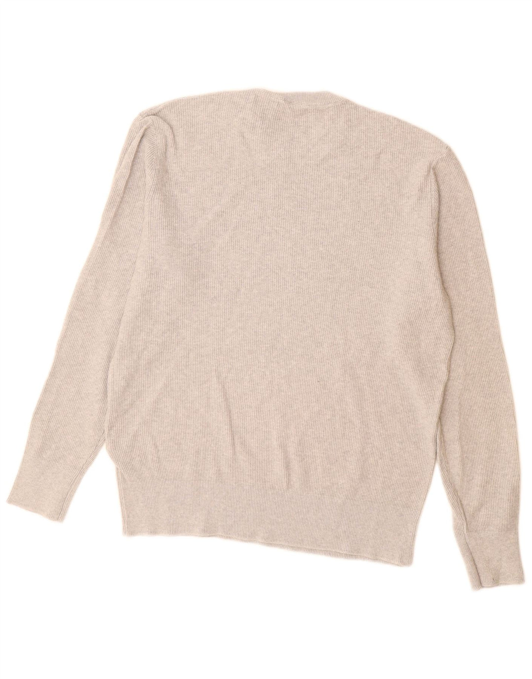 Maglione maglione girocollo da uomo Zara grande in cotone grigio