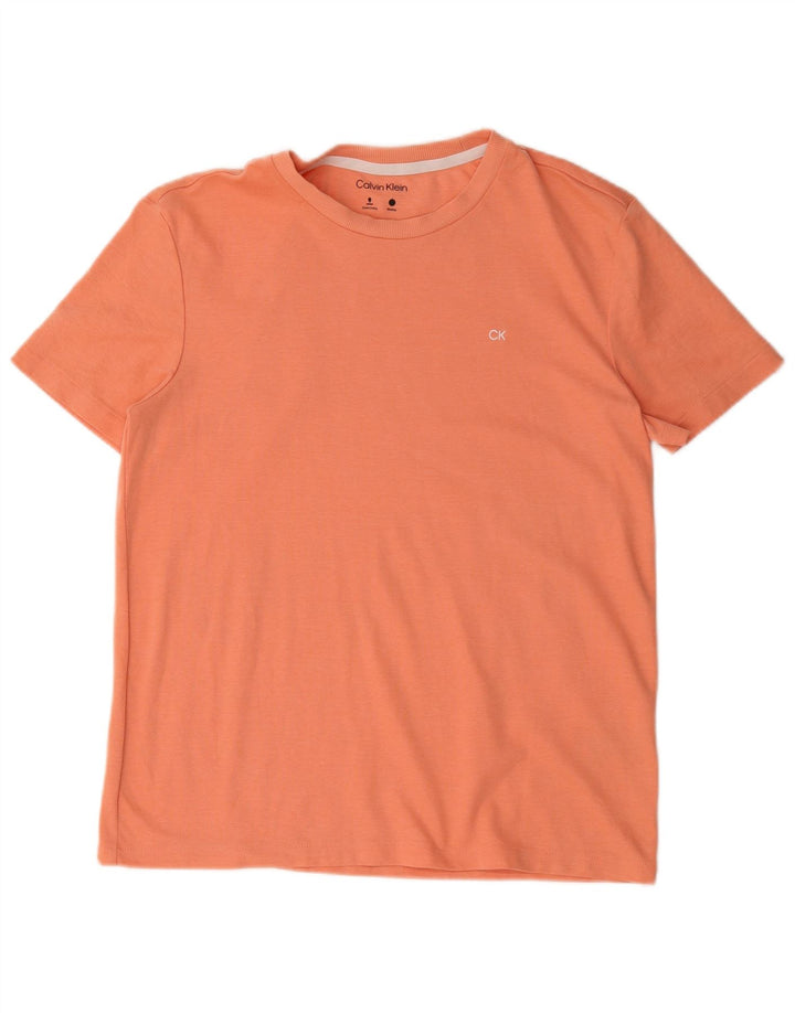 T-shirt da uomo Calvin Klein Top in cotone arancione medio