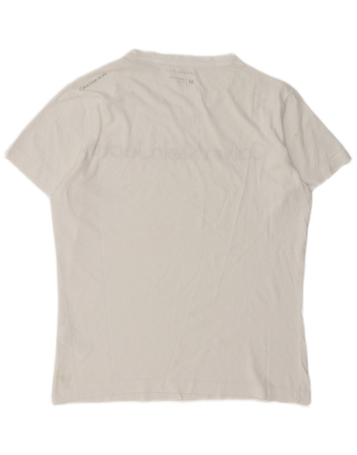 Maglietta grafica da uomo Calvin Klein Jeans Top in cotone bianco medio