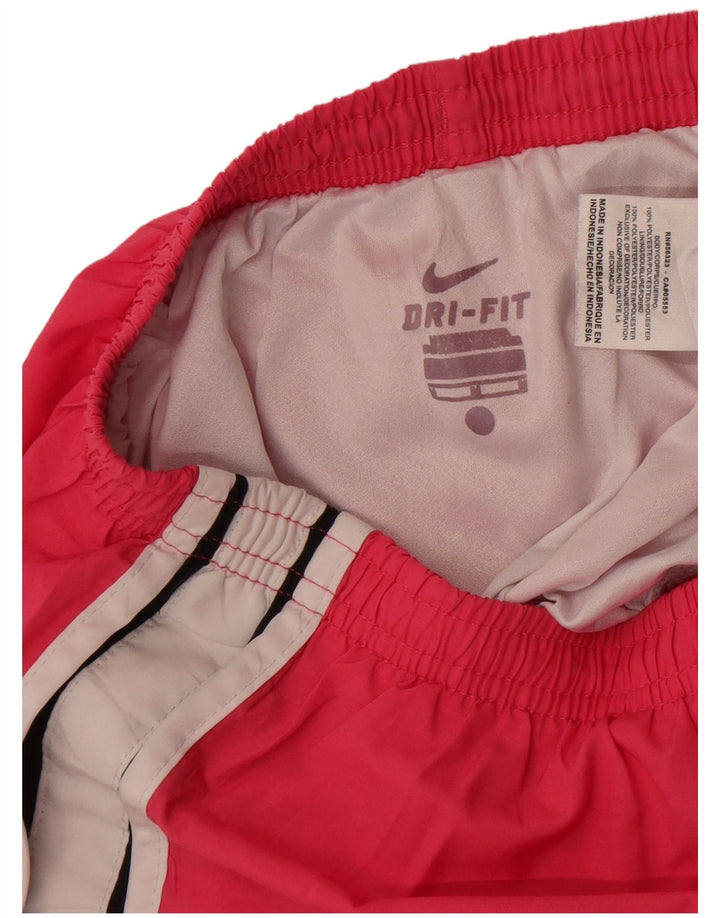 Pantaloncini sportivi Nike da donna Dri Fit UK 12 poliestere color block rosa medio