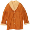 Giacca in shearling vintage da uomo UK 36 Piccolo shearling marrone