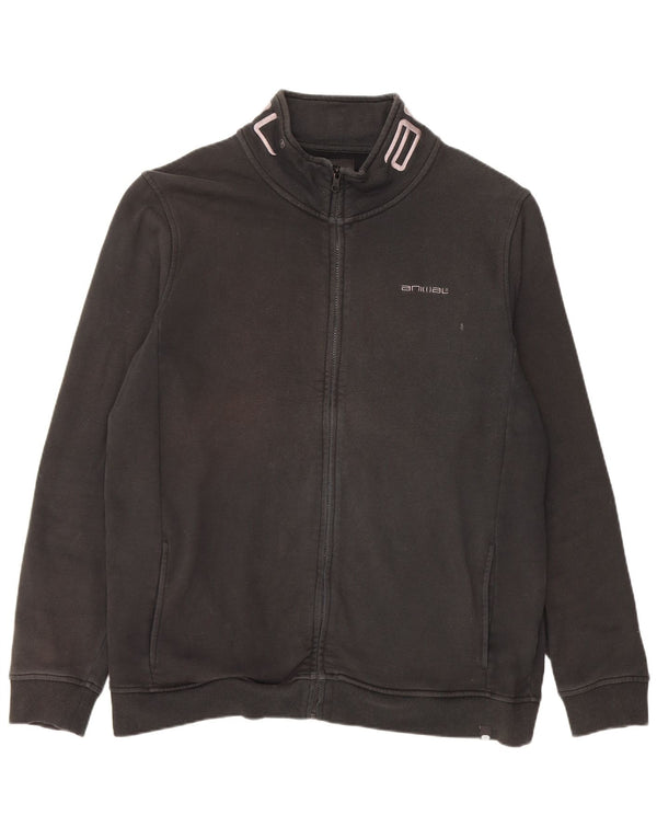 Giacca da ginnastica da uomo con grafica Animal XL in cotone nero