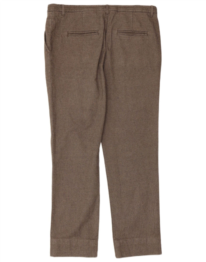 Pantaloni da abito dritti da uomo Zara W36 L31 in cotone grigio a spina di pesce