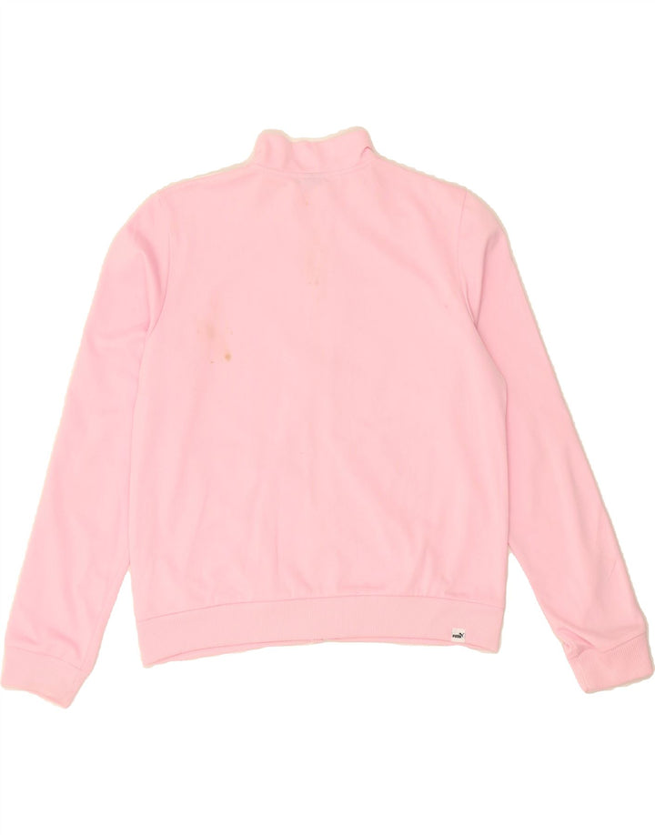 PUMA Womens Graphic Tracksuit Top Jacket UK 14 Large Pink Colourblock Vintage Puma and Second-Hand Puma from Messina Hembry 