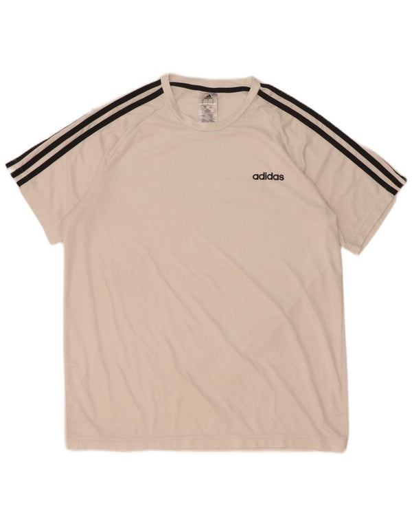 T-shirt Adidas Aeroready da uomo, grande, in poliestere bianco