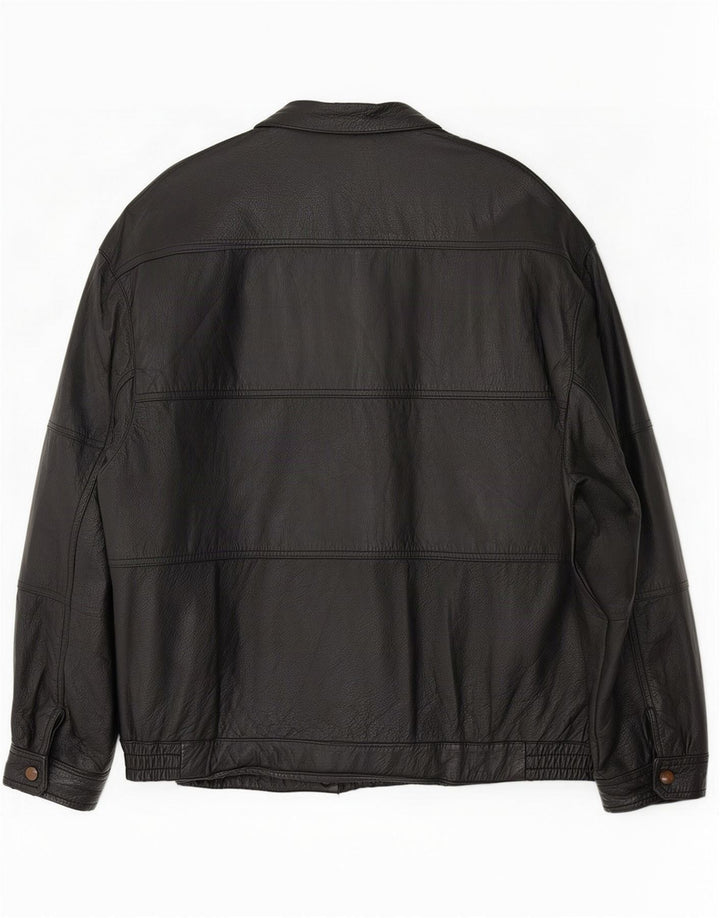 Giacca in pelle da uomo Max Moser IT 50 grande nera
