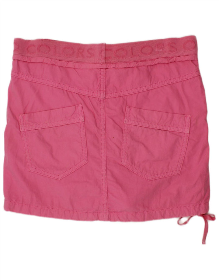 Gonna dritta grafica per bambina BENETTON 13-14 anni W28 Rosa