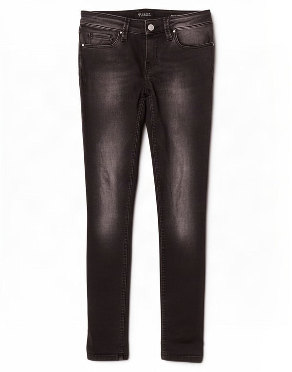 Jeans skinny Guess Power a vita bassa da donna W26 L30 cotone grigio