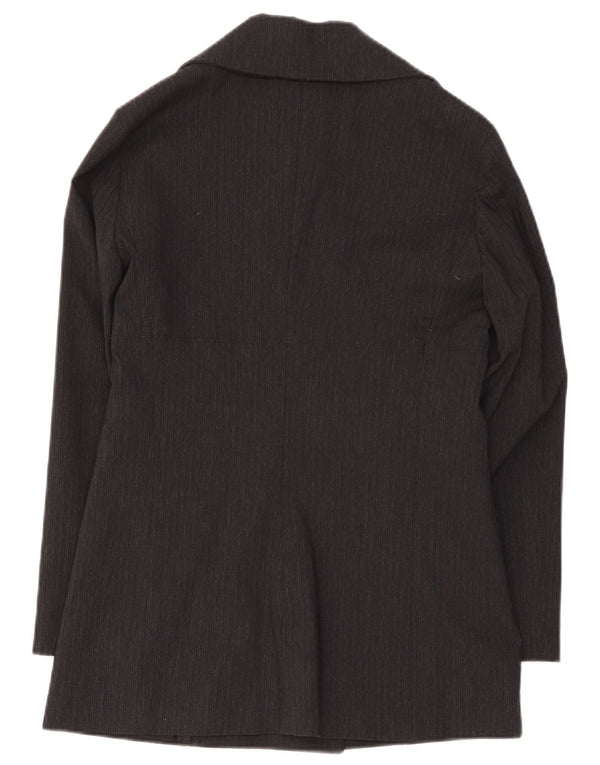 Cappotto da marinaio da donna Terranova UK 10 piccolo in viscosa a righe nere