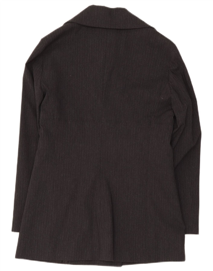 Cappotto da marinaio da donna Terranova UK 10 piccolo in viscosa a righe nere