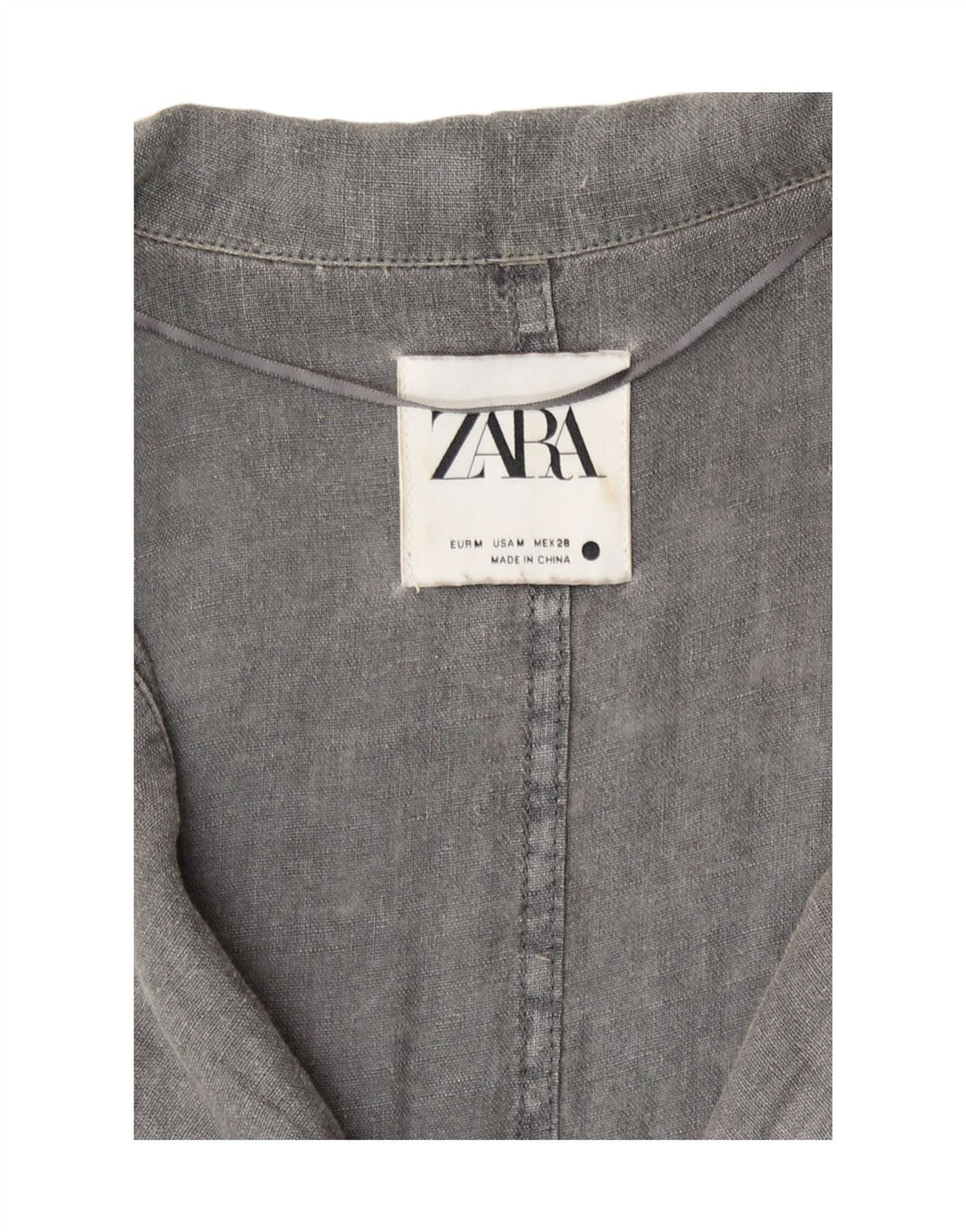 Tuta oversize da donna Zara UK 14 Lino grigio medio