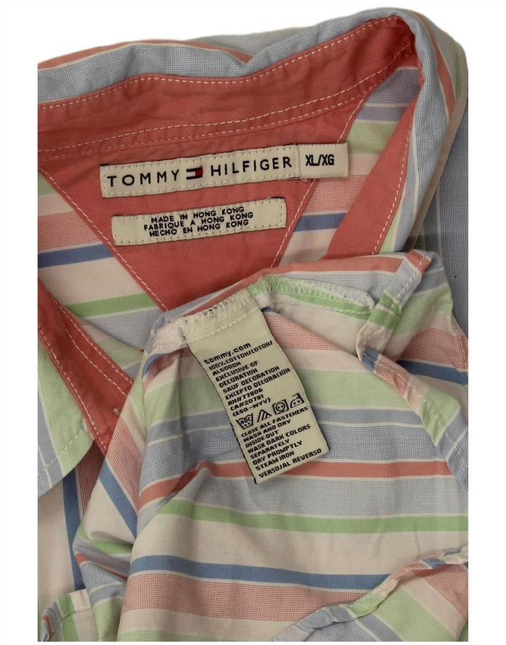 Camicia da donna Tommy Hilfiger UK 18 XL Cotone a righe multicolore