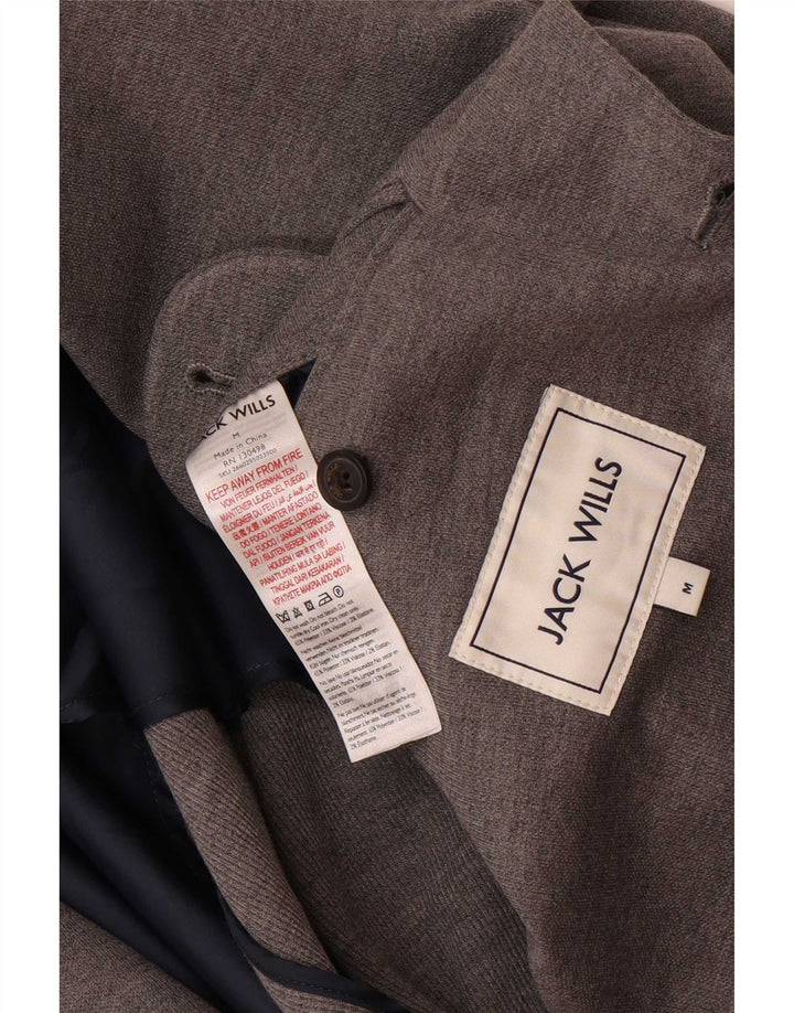 Giacca blazer a 2 bottoni da uomo Jack Wills UK 38 Classica in poliestere grigio medio