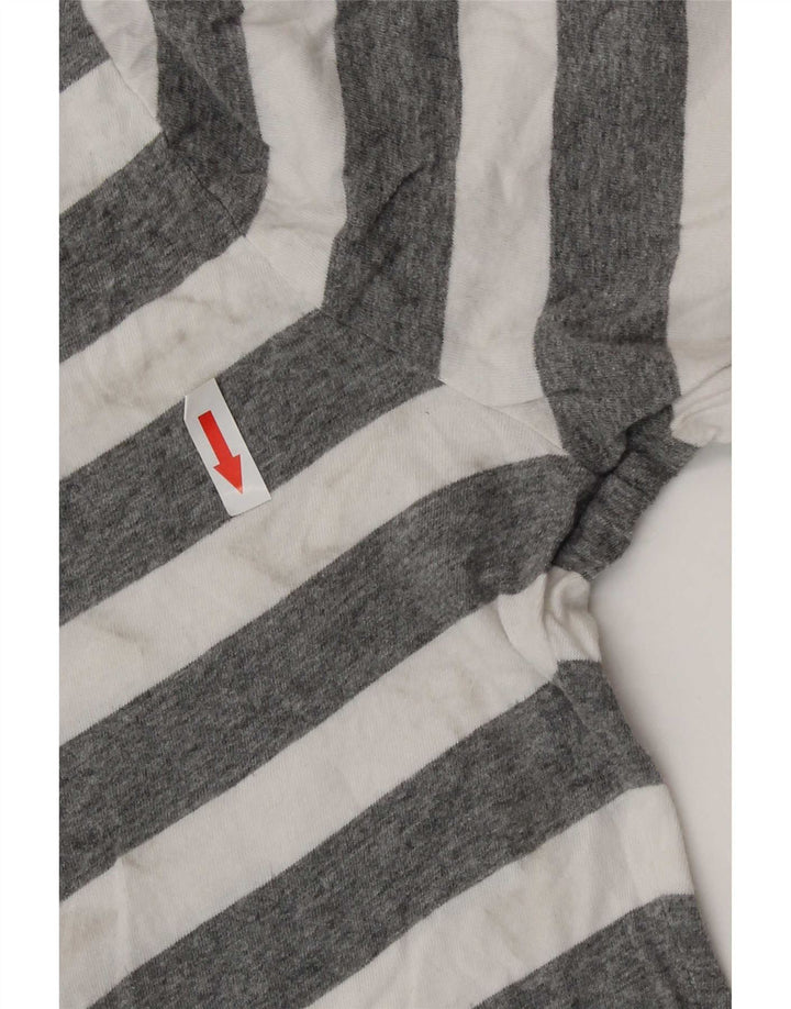 Top Hollister da donna a maniche lunghe UK 12 grigio medio a righe