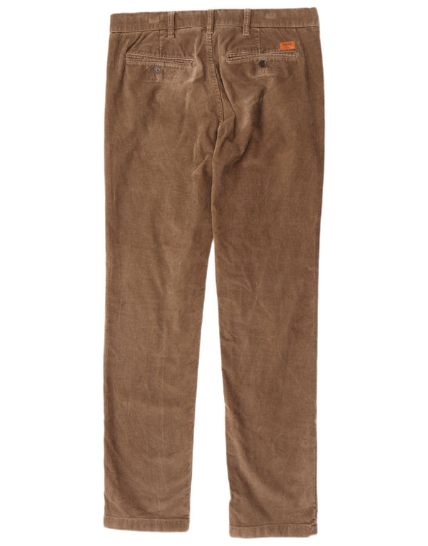 Pantaloni di velluto a coste slim da uomo Timberland W34 L34 cotone marrone