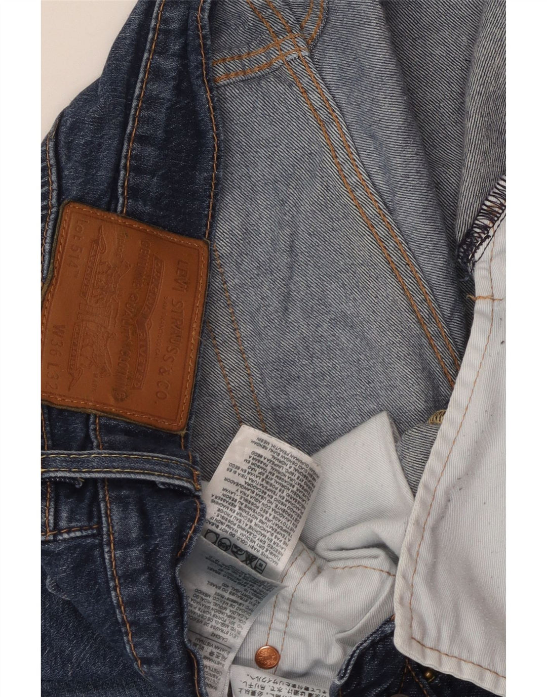 LEVI'S Jeans dritti da uomo 514 W36 L32 cotone blu