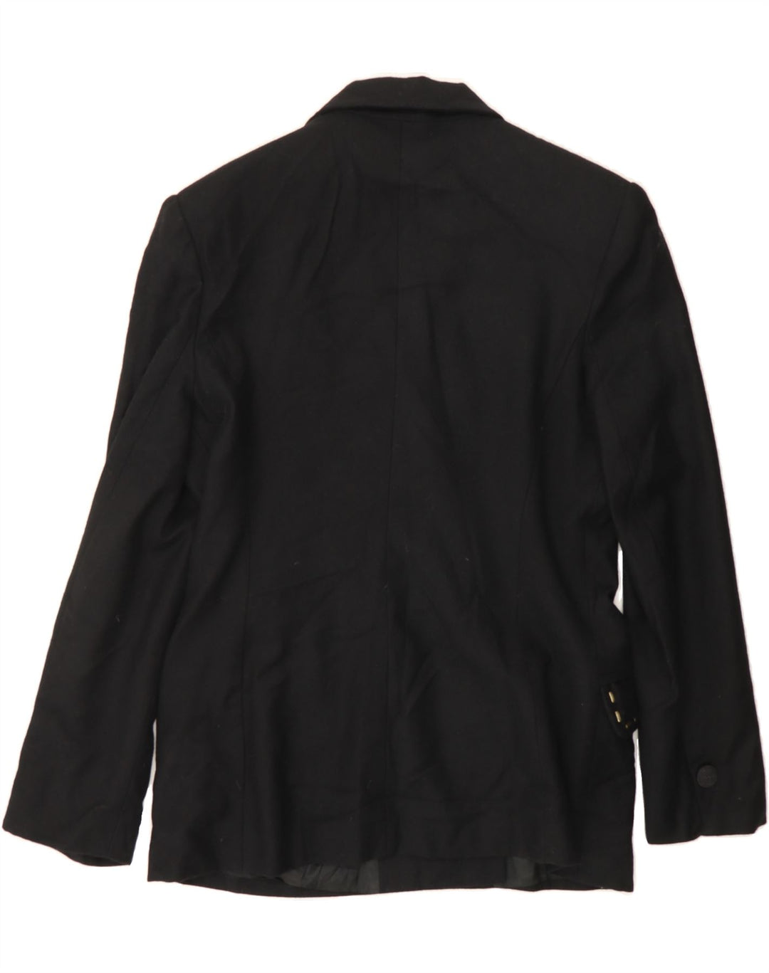 VINTAGE Womens Double Breasted Blazer Jacket IT 48 XL Black Wool Vintage Vintage and Second-Hand Vintage from Messina Hembry 
