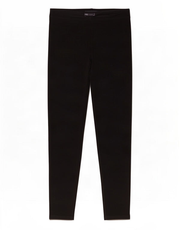 Leggings da donna Marks & Spencer UK 10 piccolo cotone nero