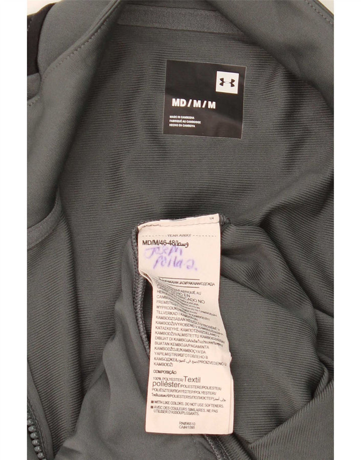 Giacca da tuta da uomo Under Armour in poliestere color block grigio medio