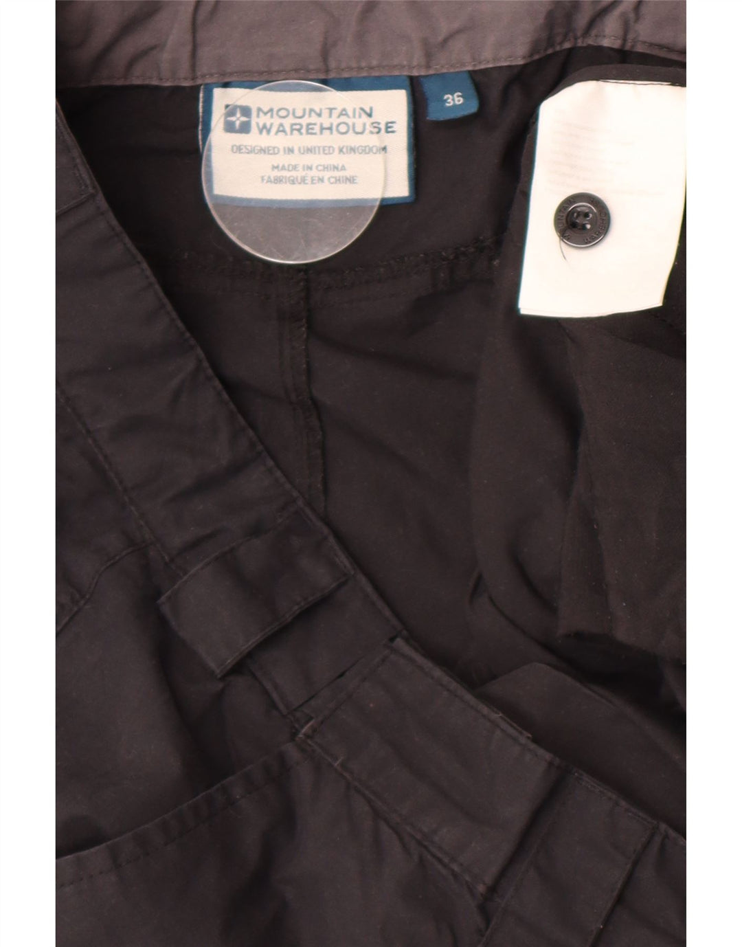 Pantaloni cargo dritti da uomo Mountain Warehouse W36 L31 poliestere nero