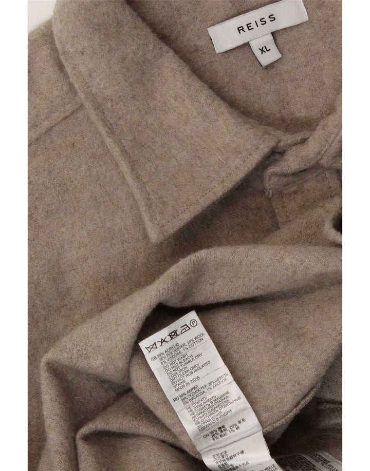 Camicia overshirt da uomo Reiss XL in acrilico grigio