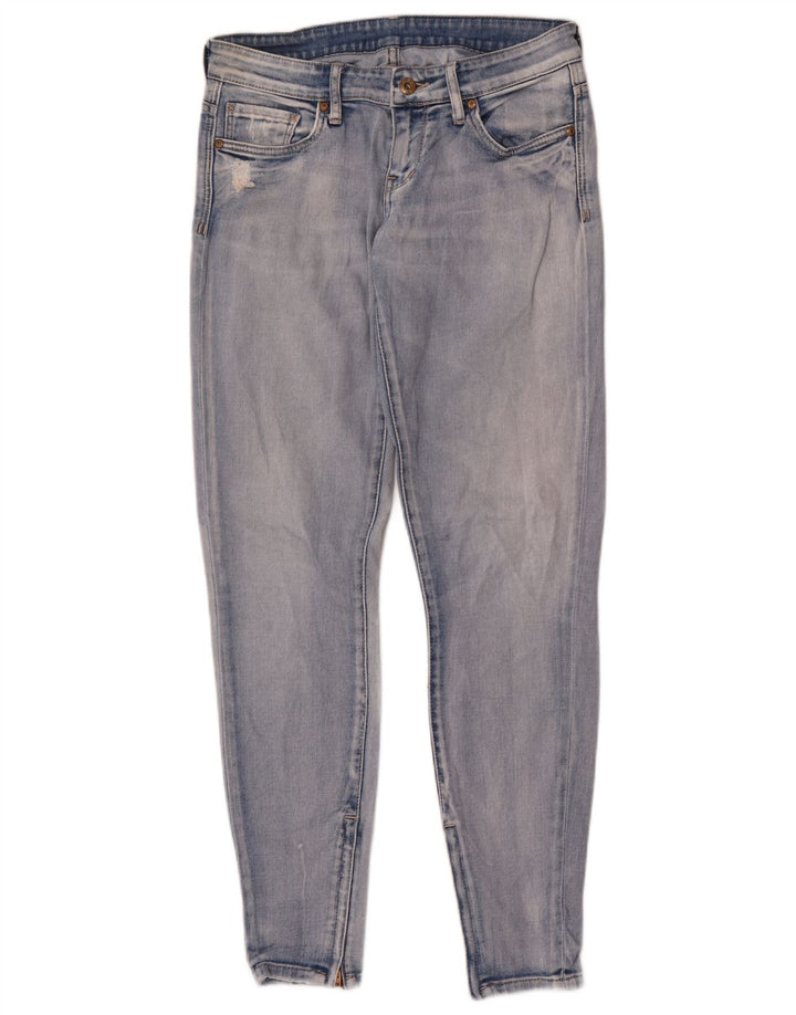 Jeans skinny effetto invecchiato da donna LEE W30 L31 cotone blu