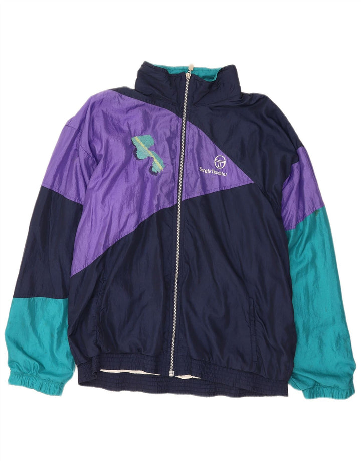 Giacca da tuta da uomo Sergio Tacchini IT 52 Large Blu Navy Colourblock