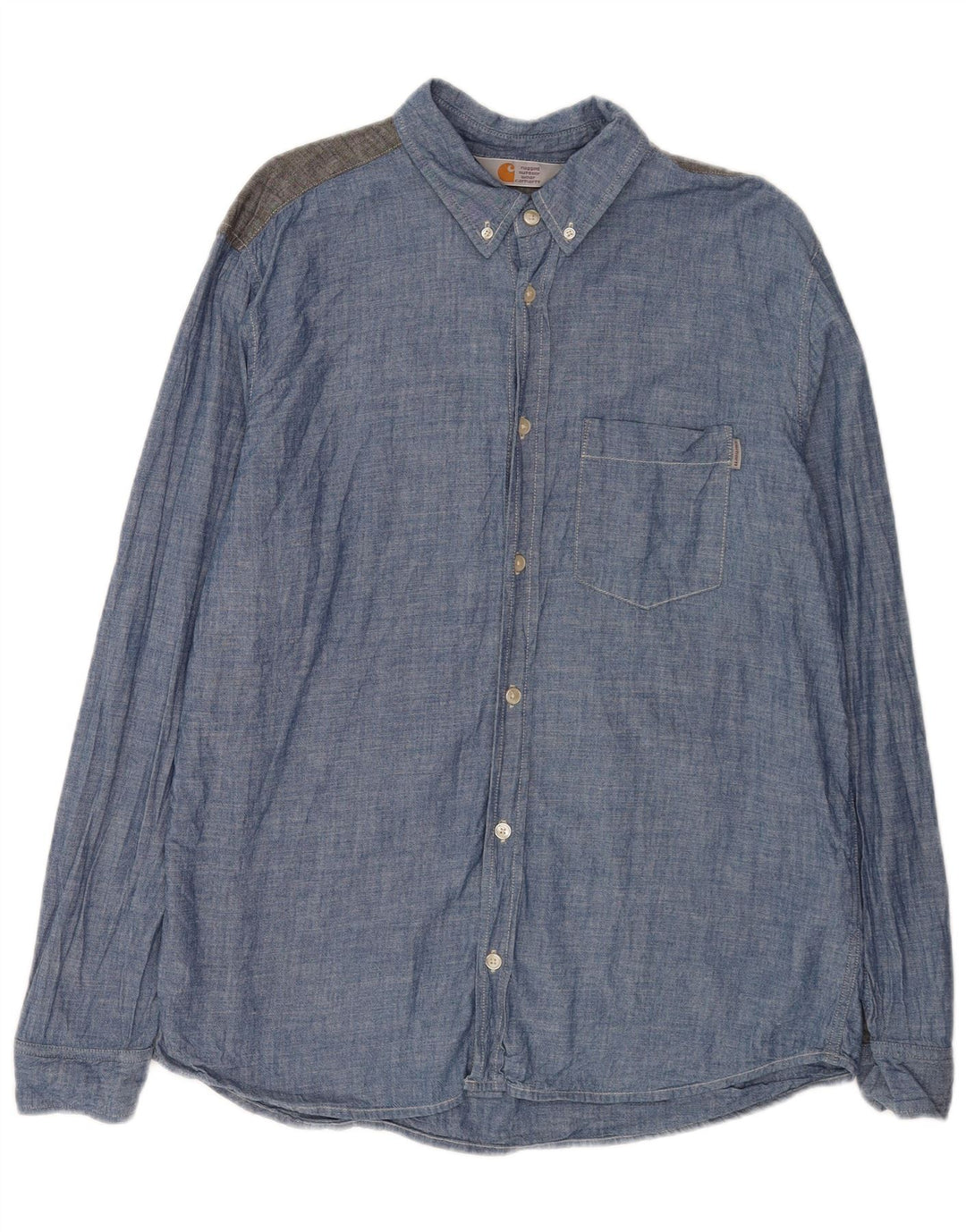Camicia da uomo Carhartt XL in cotone color block blu