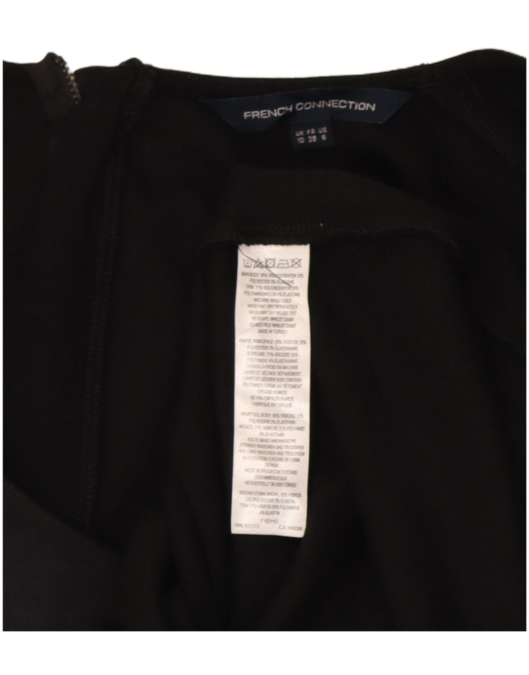Abito aderente da donna French Connection UK 10 Piccolo in viscosa nera