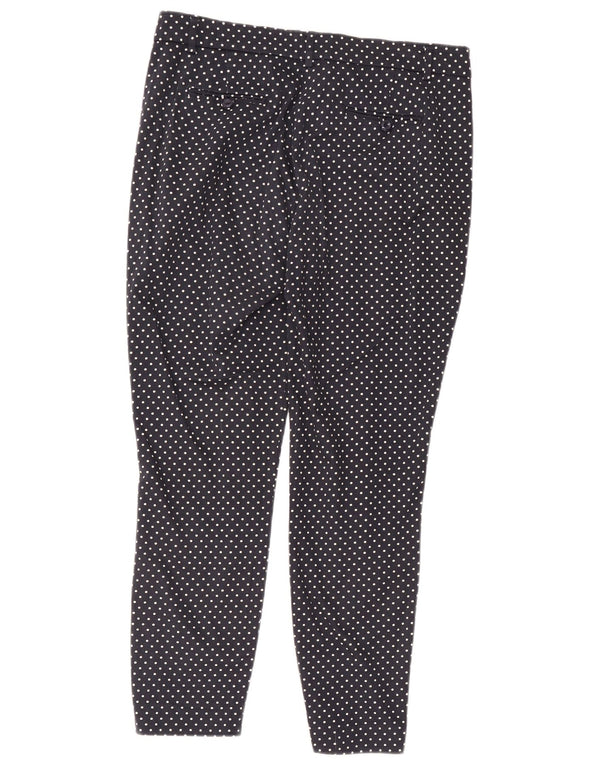 Pantaloni chino da donna Phase Eight UK 14 Large W32 L27 Blu navy a pois