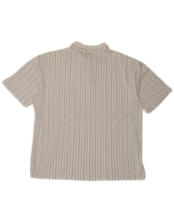 Polo vintage da uomo XL a righe bianche