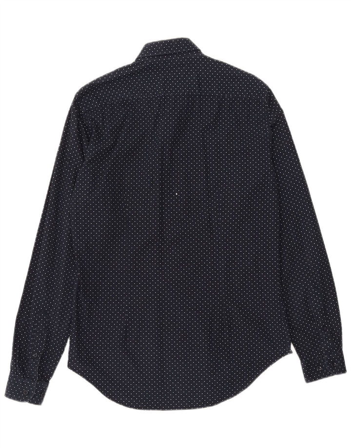 Camicia ZARA da uomo slim fit medio blu navy geometrico