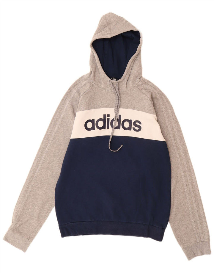 Maglione con cappuccio grafico da uomo ADIDAS in cotone color block medio multicolore