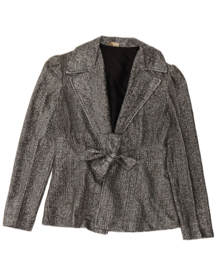 Giacca blazer vintage per ragazze 9-10 anni grigia