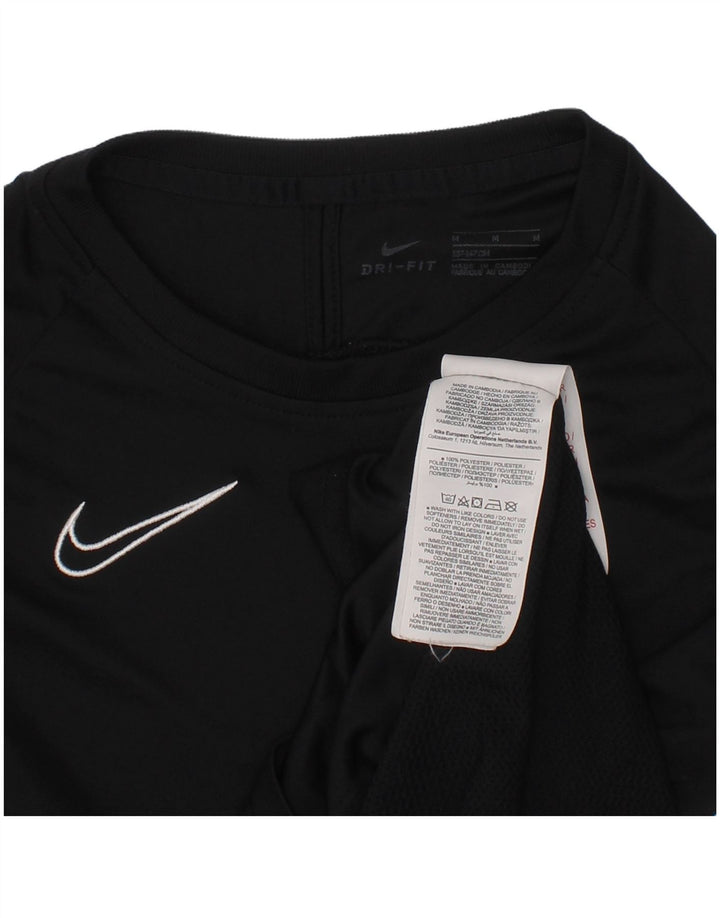 T-shirt da ragazzo Nike Top 10-11 anni media nera poliestere sportiva