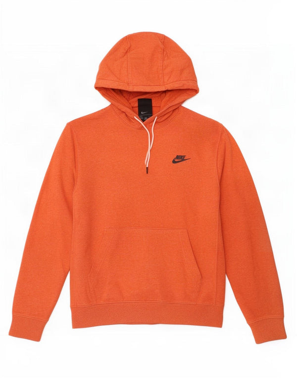 Nike Mens Hoodie Jumper Small Orange Cotton