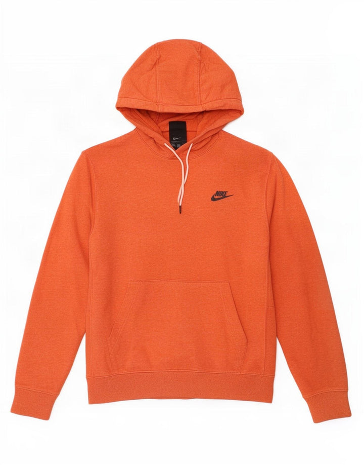Felpa con cappuccio da uomo Nike Small in cotone arancione
