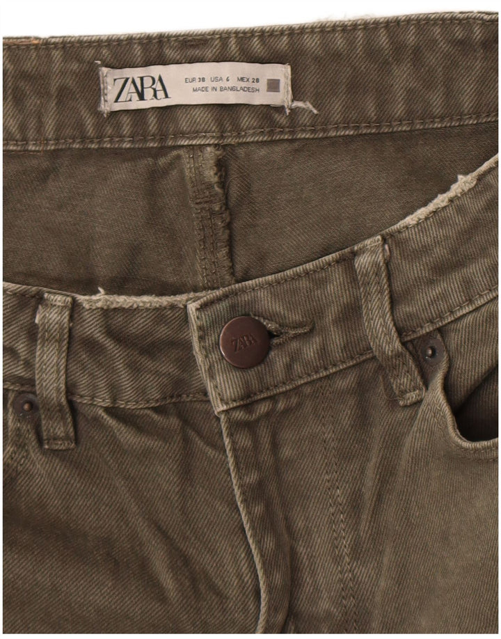 Jeans Zara da donna a gamba larga EU 38 Small W28 L26 Cachi