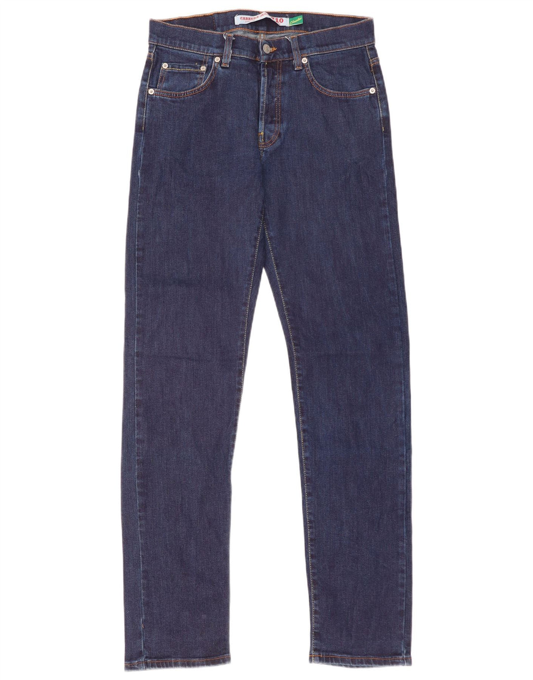 Carrera Uomo 710 Regular Slim Jeans IT 46 Small W31 L33 Blu Navy Cotone