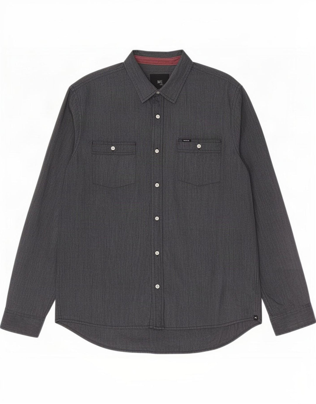 Camicia Hurley da uomo XL in cotone grigio