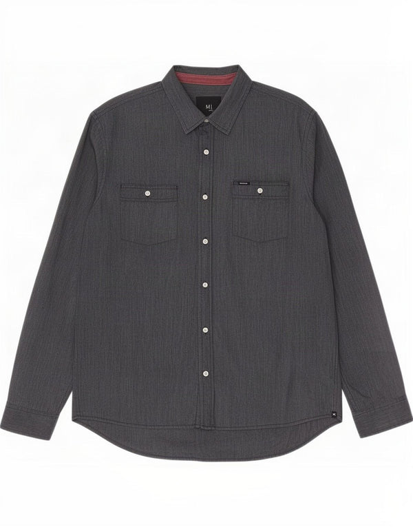Camicia Hurley da uomo XL in cotone grigio