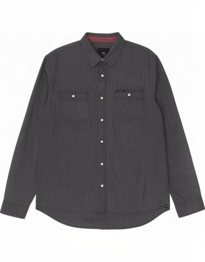 Camicia Hurley da uomo XL in cotone grigio