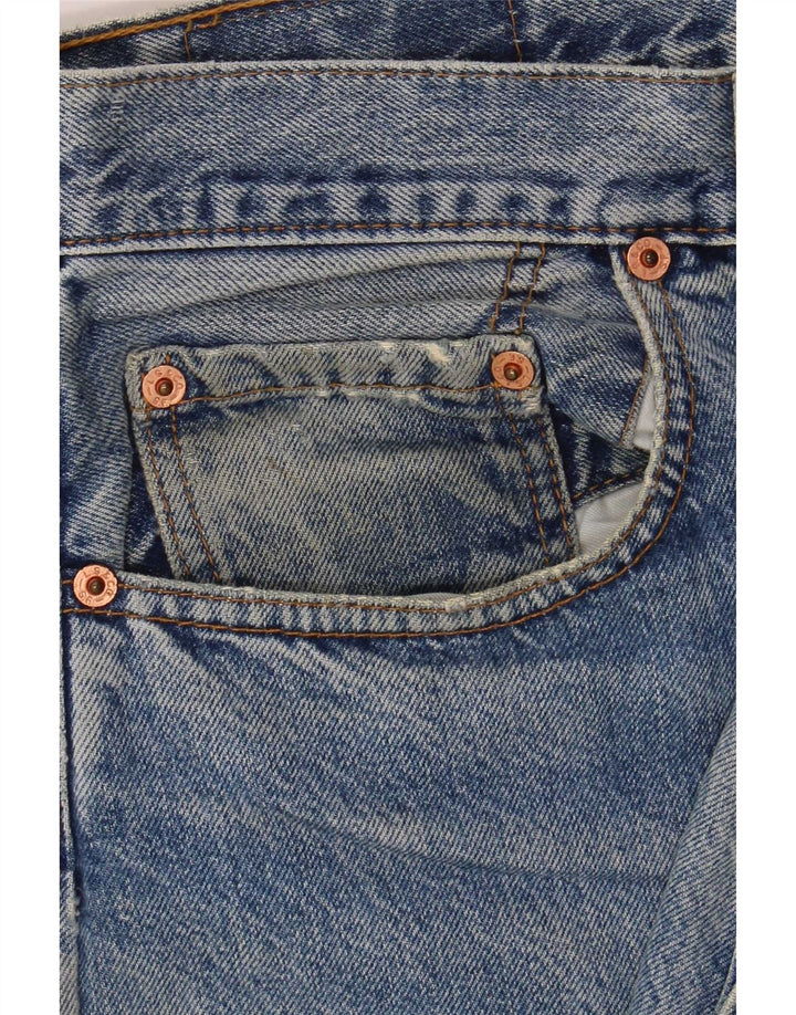 Jeans dritti invecchiati da uomo Levi's W36 L32 in cotone blu
