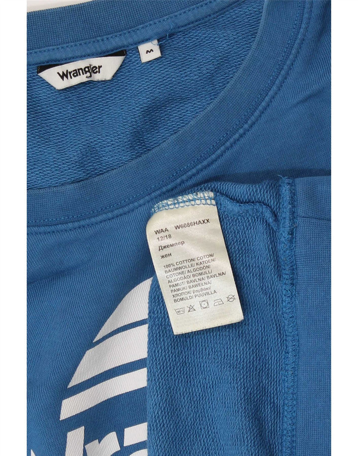 Felpa grafica da donna Wrangler UK 14 Cotone blu medio
