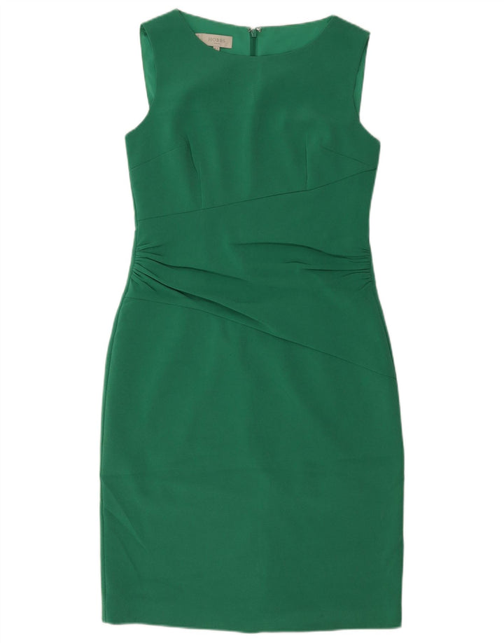 Abito tubino senza maniche HOBBS da donna UK 10 piccolo triacetato verde