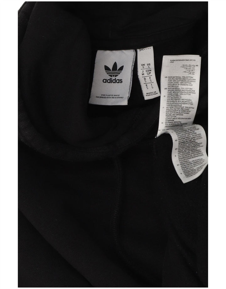 Felpa con cappuccio da uomo Adidas Small in cotone nero