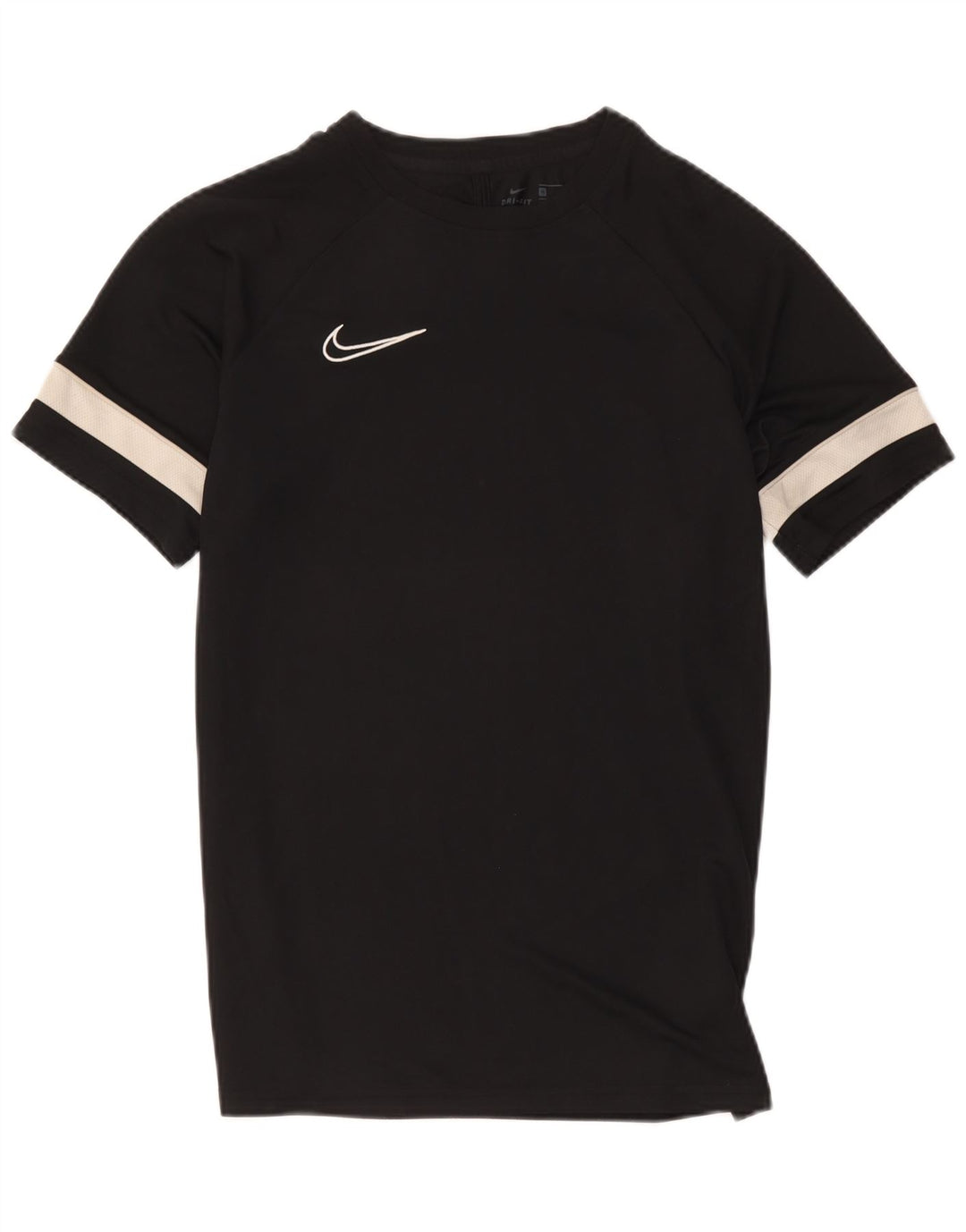 T-shirt Nike da uomo Dri Fit, top in poliestere color block medio nero